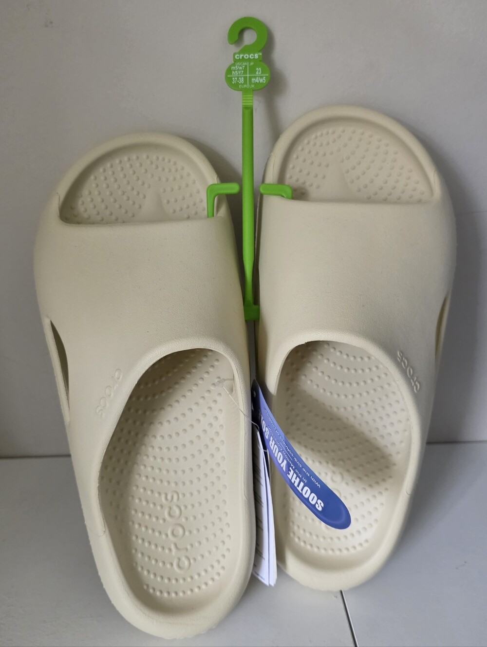 CROCS Mellow Recovery Slide Sandals-Bone